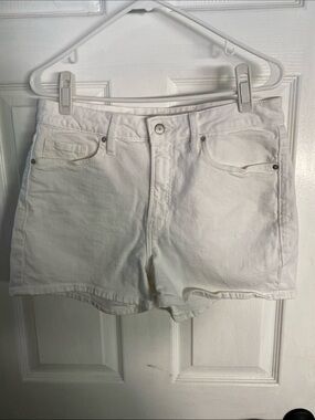 Old Navy White High-Rise Cotton Shorts